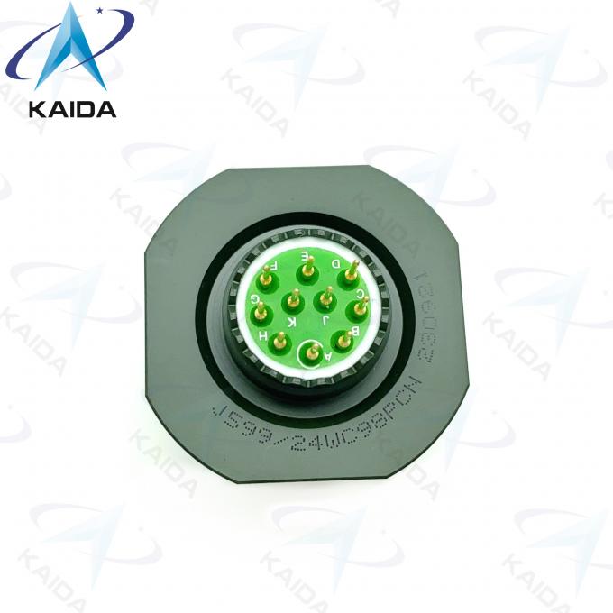 10 male pins Jam nut receptacle for MIL-DTL-38999 Series Ⅲ. D38999/24WC98PCN.PCB type.Olive green Cadmium 3