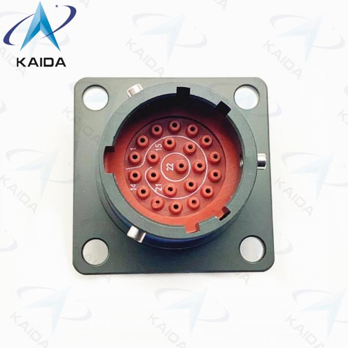 22 Male Pins D38999 Series 2 Connector Crimp Box Mounting Receptacle D38999 Mil Spec 3