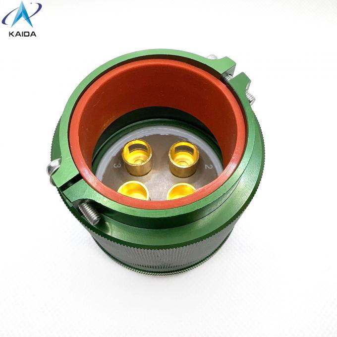 4 Contacts Plug With Straight Clamp Back Shell Withstands Extreme -55C To 125C Conditions High-current Connector Y50DX-3204TJ2P1 Zinc Plating 0