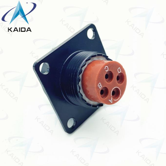4 Female Pins MIL-DTL-38999 Series 2 Balck Anodized Plating 38999 Power Connector 2