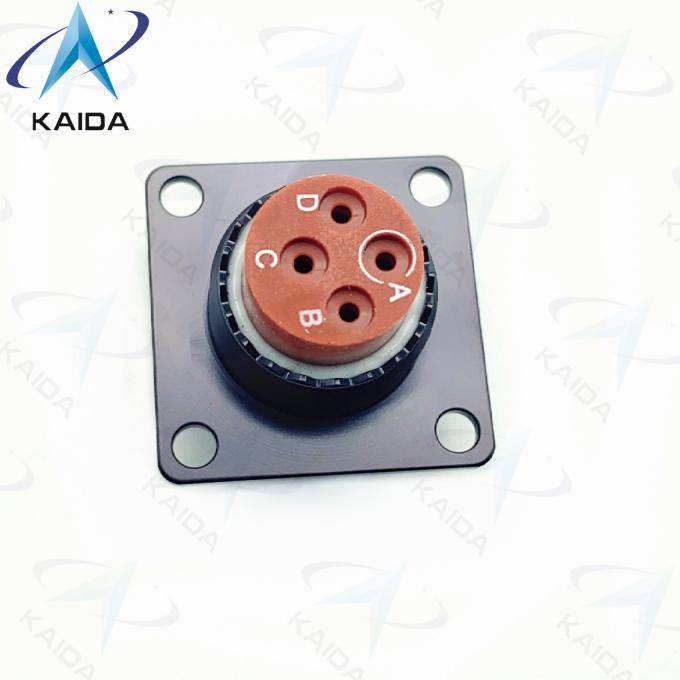 4 Female Pins MIL-DTL-38999 Series 2 Balck Anodized Plating 38999 Power Connector 4