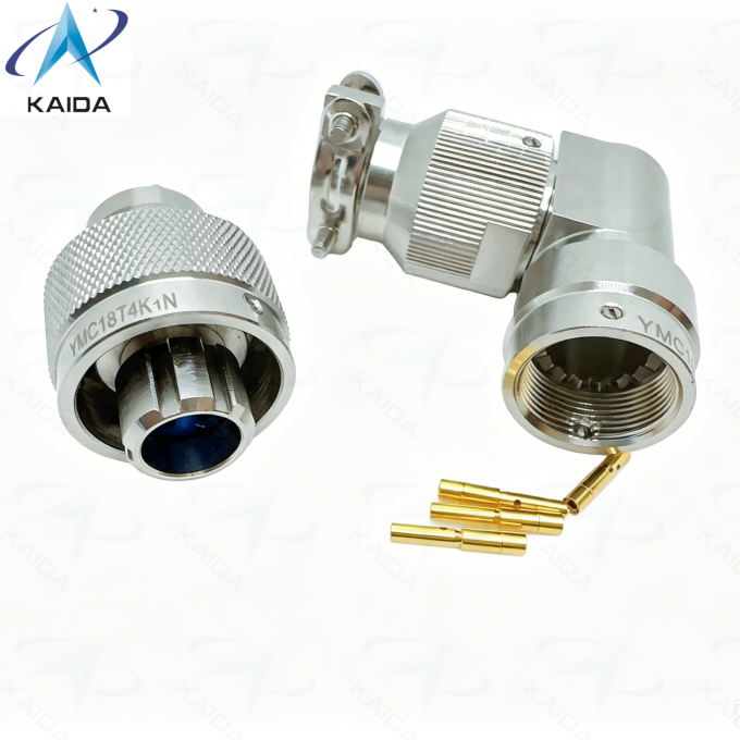 4 Number of Contacts YMC Series Corrosion-Resistant & Waterproof Electrical Connectors YMC18T4K1N.Stainless Steel Passivated.90° Backshell 2