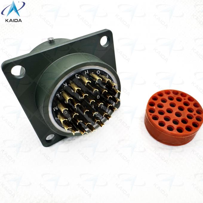 500V MIL-DTL-26482 Series Ⅰ Aluminum Alloy Shell Connector Durable For Industrial MS3112E18-32PN Square Flange Receptacle 2