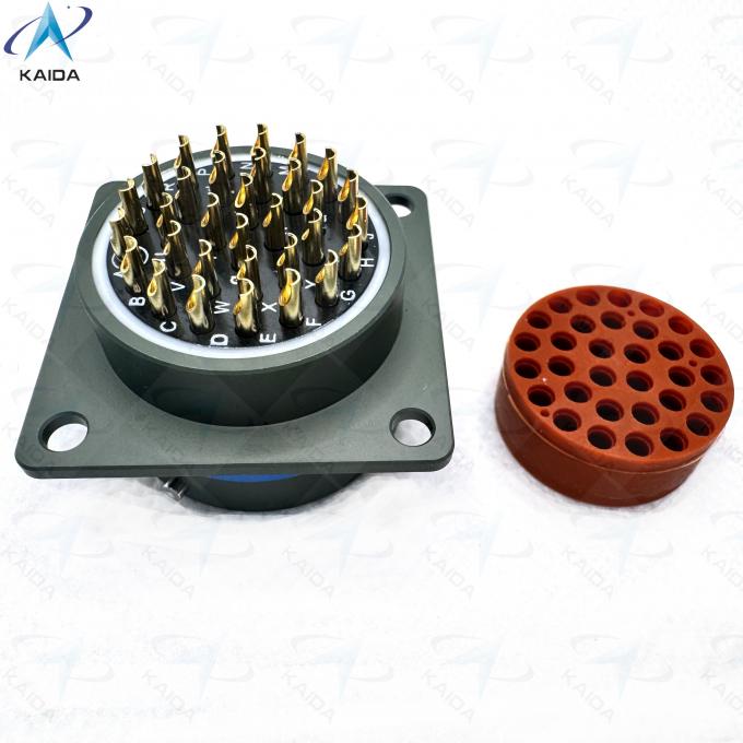 500V MIL-DTL-26482 Series Ⅰ Aluminum Alloy Shell Connector Durable For Industrial MS3112E18-32PN Square Flange Receptacle 3