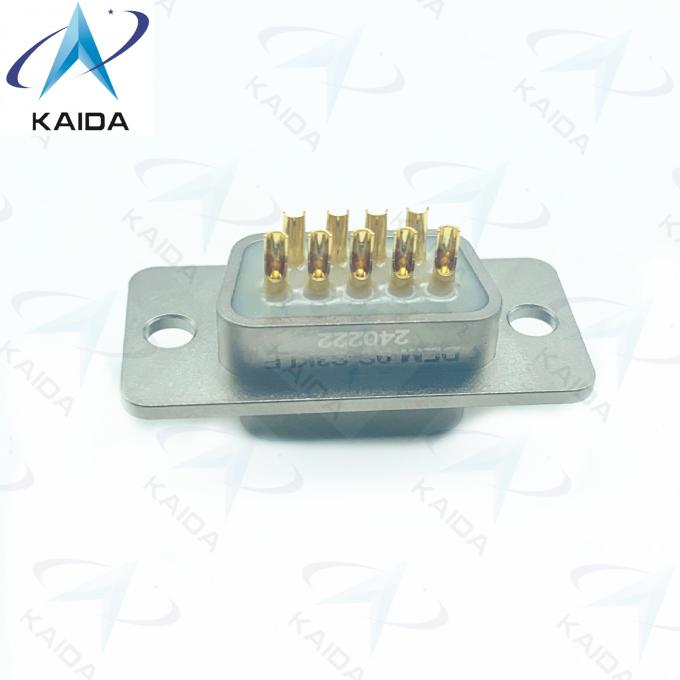 500V MIL-DTL-83513 Aluminium Micro D Receptacle Connector 500 Mating Cycles Copper Alloy Contacts.DEM-9S-S3KLE 0