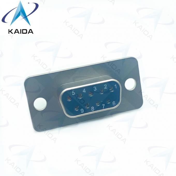 500V MIL-DTL-83513 Aluminium Micro D Receptacle Connector 500 Mating Cycles Copper Alloy Contacts.DEM-9S-S3KLE 2
