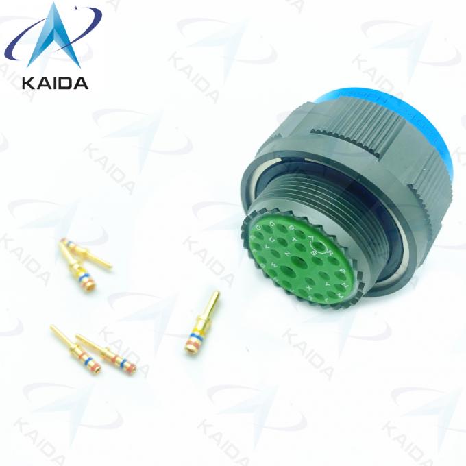 500V Olive Green Cadmium MIL-DTL-38999 Series 3 Crimp Gold Contacts 23 Male Pins D38999/26WE99PN.8D Series 2