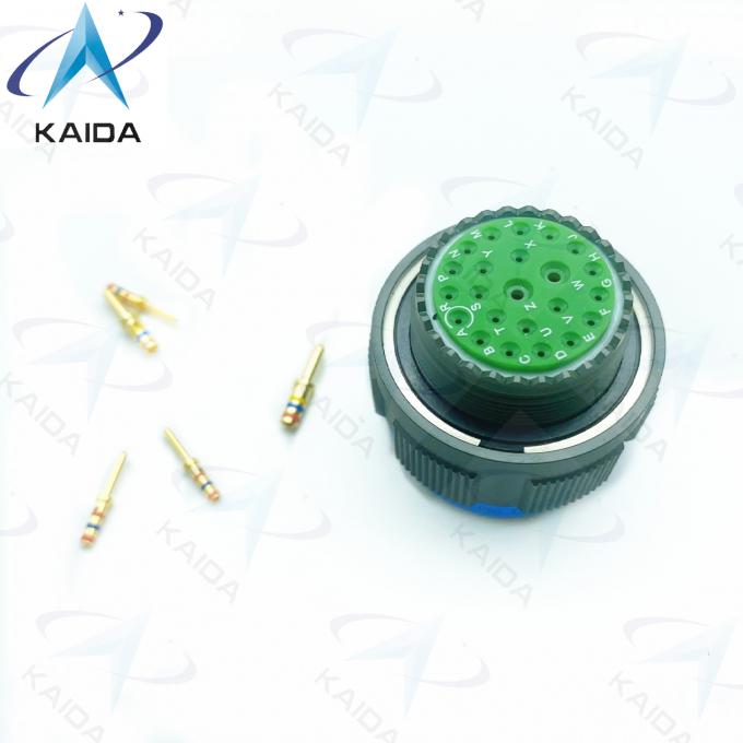 500V Olive Green Cadmium MIL-DTL-38999 Series 3 Crimp Gold Contacts 23 Male Pins D38999/26WE99PN.8D Series 4