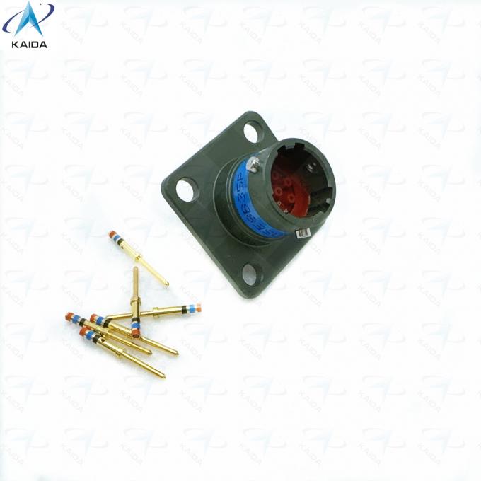 7.5 Amp Copper Alloy Crimp Mount Receptacle Gold Plated Thermoplastic.MS27508E8B35P.Box mounting receptacle.JTP02 1