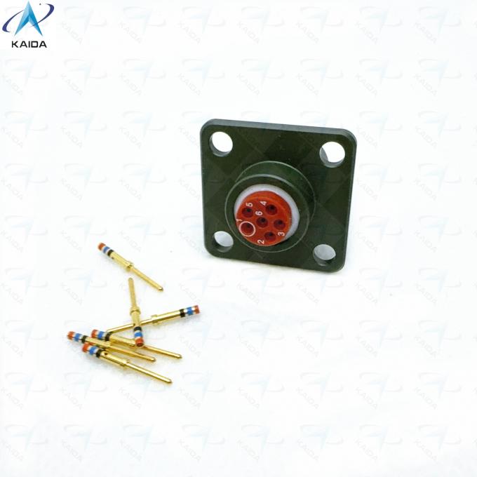 7.5 Amp Copper Alloy Crimp Mount Receptacle Gold Plated Thermoplastic.MS27508E8B35P.Box mounting receptacle.JTP02 2