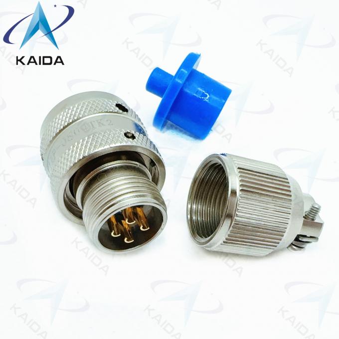 Aluminum Circular Electrical Connector Y11P Series With Electroless Nickel Finish / Strain Relief Clamp Y11P-0804TK2 1