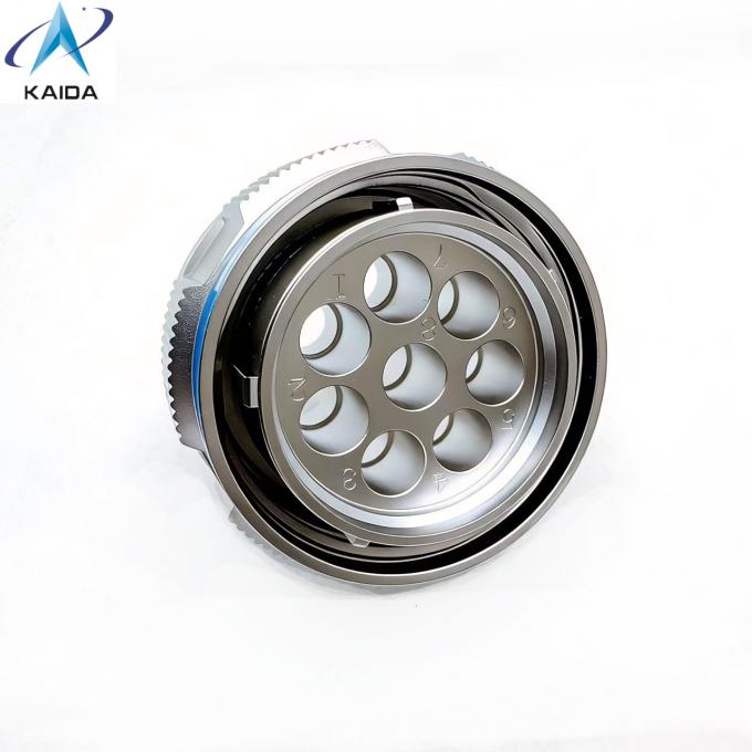 Aluminum MIL DTL 38999 Custom Circular Connector  with 8 Pins Applicable For RF contacts.J599-T-21-8-JC400 0