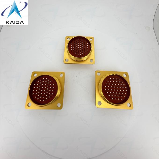Bayonet Coupling PC-50Z PC Series Russian Standard Connector.Anodized Yellow Plating.50 Pins. 3
