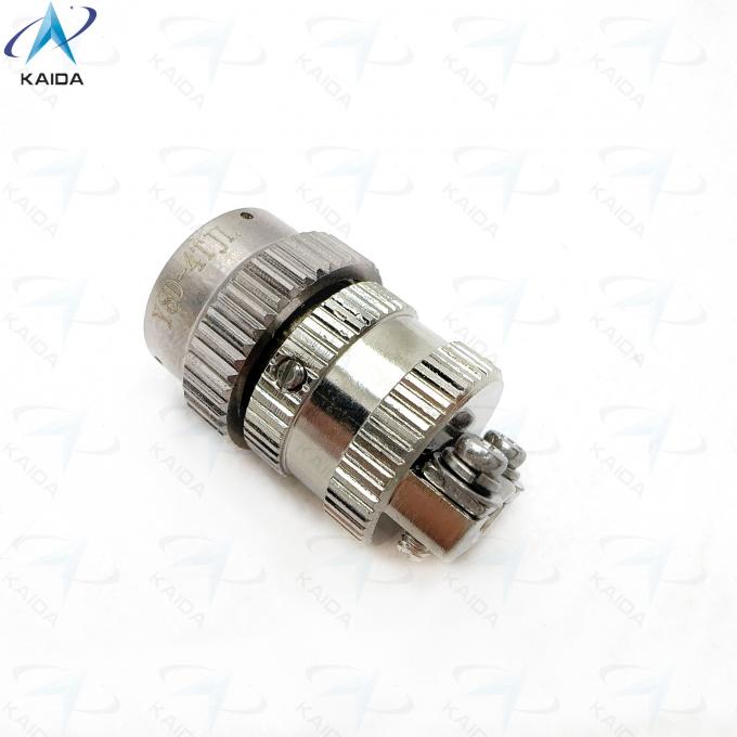 Circular Electrical Connector Plug with Straight Clamp Back Shell Electroless Nickel Connector Shell.Y8D Series.Y8D-4TJL 1