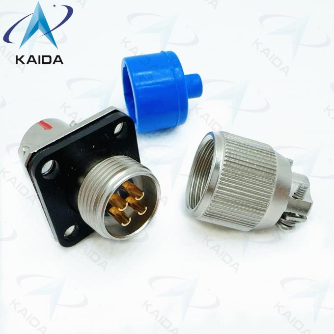 Circular Electrical Connector Receptacle 4 Contacts Electroless Nickel Finish -55.C To 125.C Operating。Y11P-0804ZK10-2 3