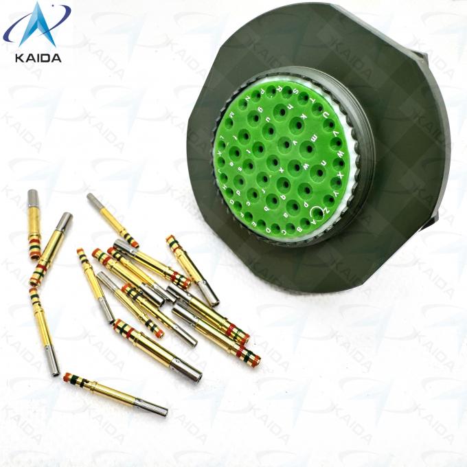 Crimp Contact Type MIL-DTL-38999 Series Ⅰ For 500V Voltage Rating Applications JY27468T25B43SN Olive Green Cadmium Jam Nut Receptacle 2