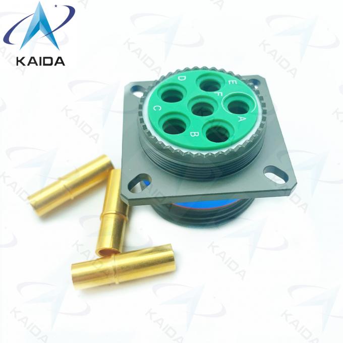 Crimp Copper Alloy Receptacle Connector 6 Contacts Gold Finish MIL-DTL-38999 Series 3.D38999/20WH06SA.8D Series 1