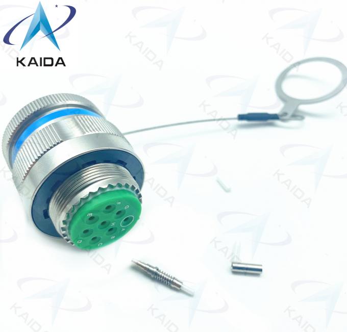 Durability Fiber Optic Connector Crimp Metal Blue Muti Mode Cable 500 Mating Cycles D38999/26KE08B1NF2M Stainless Steel 1