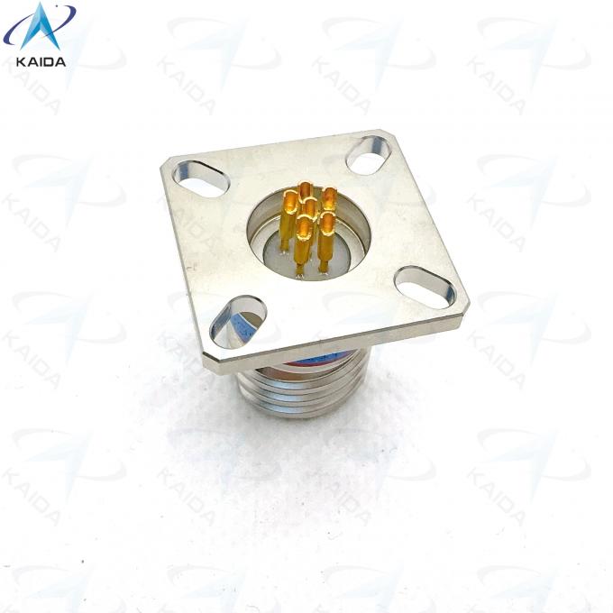 Electroless Nickel Shell 7 A MIL-DTL-38999 Series Ⅲ Hermetic Box Mounting Receptacle D38999/21NA35PN 3