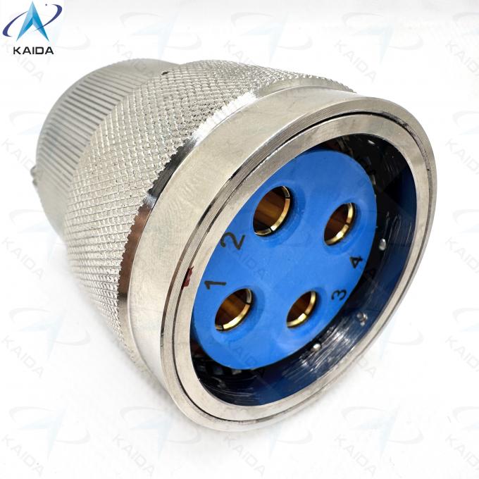 Electroless Nickel Shell Circular Electrical Connector 100A Current Rating For Heavy Duty Machinery.Designed  As Push-pull Locking Mechanism Rain-proof Dust-proof And Shielding Shell 0