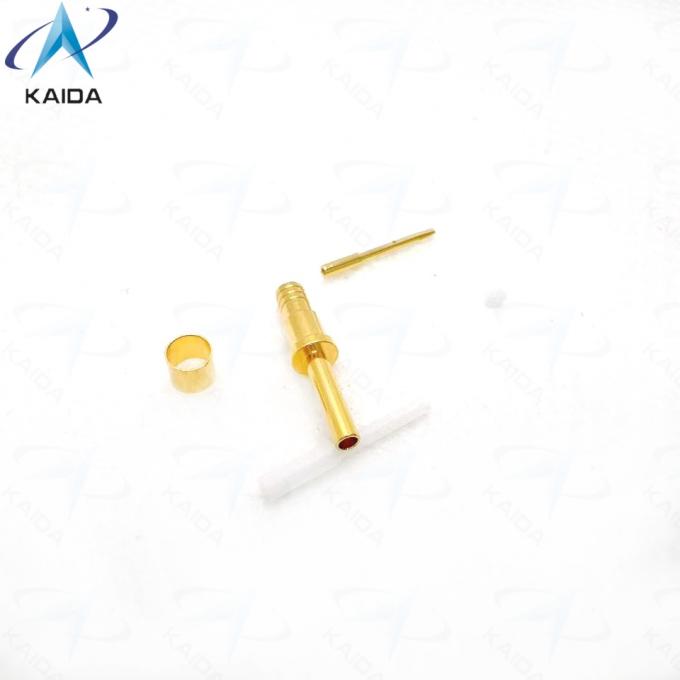 Insulated Crimp Type D38999 Series Copper Alloy Connectors for Heavy-Duty Applications.16# Coax  Male Contacts.Amphenol&Souriau 2