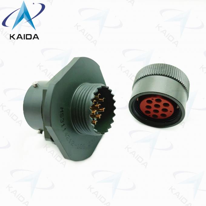 Jam Nut Receptacle MIL-DTL-26482 Series I 10 Female Pins Mil Dtl 26482 Connector 2