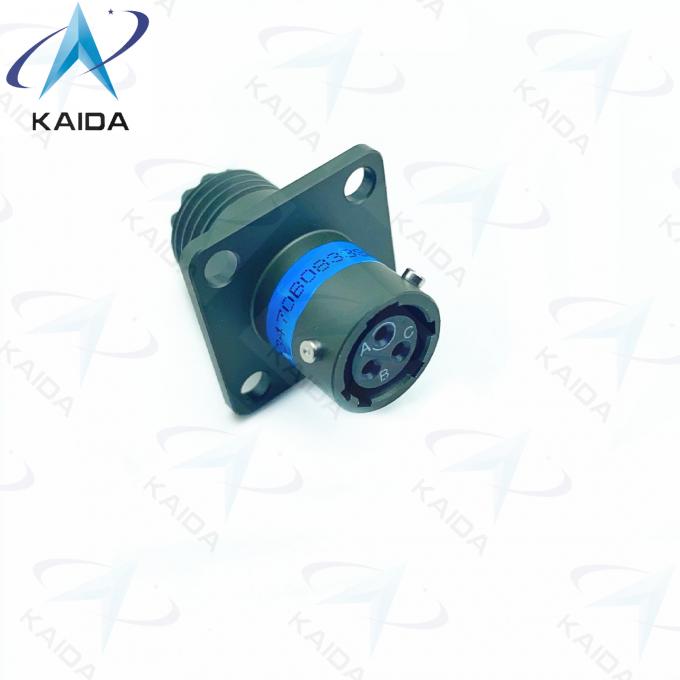MIL-DTL-26482 Connectors with Olive Green Cadmium Finish / Crimp Contact Type MS3470B08-33SN Narrow Flange Receptacle 3