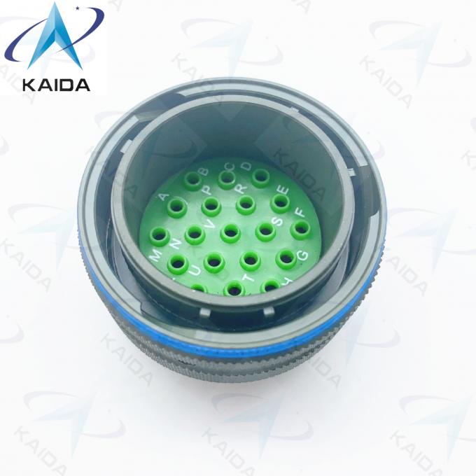 MIL-DTL-38999 Series I Olive Green Cadmium Shell Finish with 500V Voltage Rating Bayonet Coupling MS27467T25B19PN 3