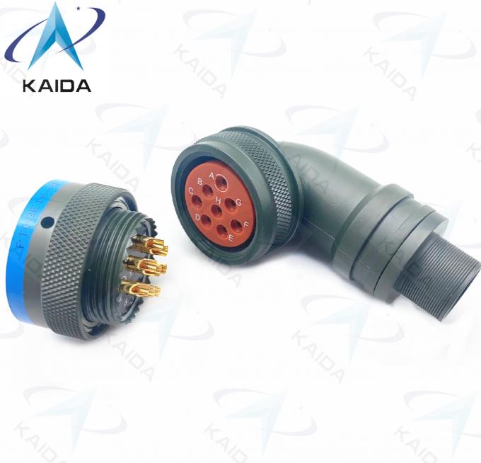 Miniature Connector MIL-DTL-26482 Series Ⅰ With Olive Green Cadmium Shell Finish 90 Degree Plug PT08E16-8P 8 Male Pins 2