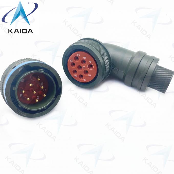 Miniature Connector MIL-DTL-26482 Series Ⅰ With Olive Green Cadmium Shell Finish 90 Degree Plug PT08E16-8P 8 Male Pins 3