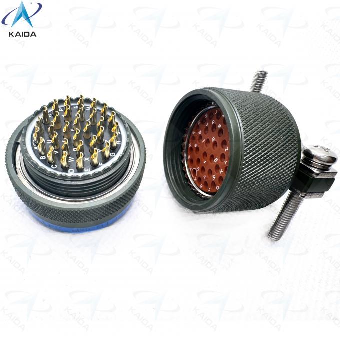 Olive Green Cadmium Shell Finish Miniature Connector MIL-DTL-26482 Series Ⅰ For  And Aerospace MS3116F18-32PN,Plug With Cable Clamp. 2