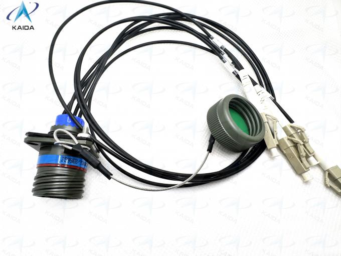 Panel Mount Optical Fiber Connectors With Female Connector Mounting Expanded Beam Fiber Optic Connector J599E8/20MWC04N 0