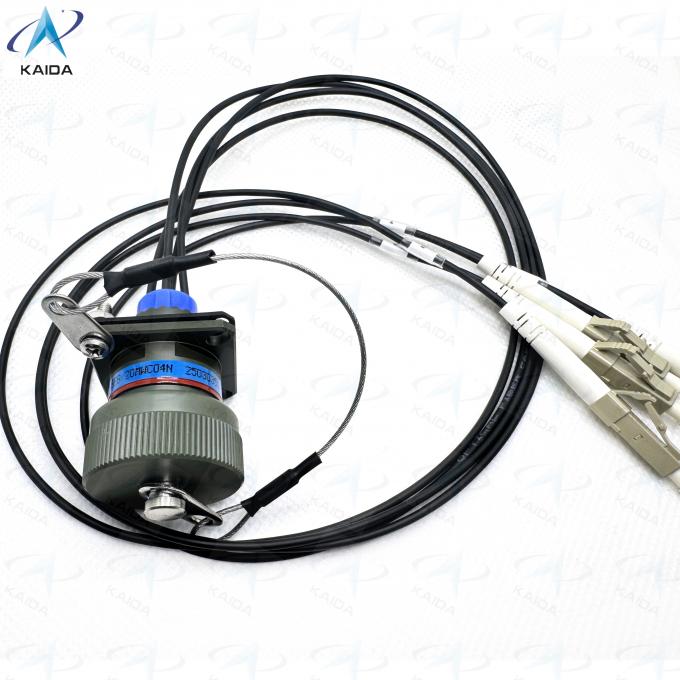 Panel Mount Optical Fiber Connectors With Female Connector Mounting Expanded Beam Fiber Optic Connector J599E8/20MWC04N 1