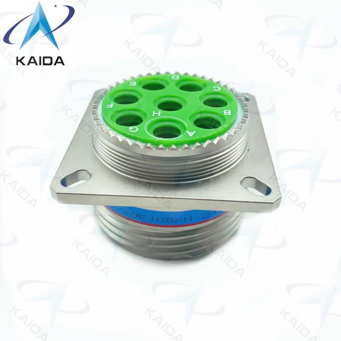 Receptacle MIL-DTL-38999 Series Ⅲ with 8# Power Contacts Or Twinax Contact Electorless Nickel Plating D38999/20FJ08PN 1