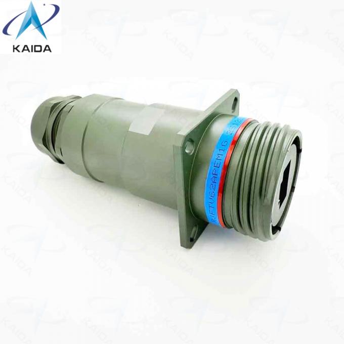 RoHS Compliant RJFTV62APEM1G RJ45 Contact Connector.IP68 backshell, metal gland.Aluminium Shell - Olive Drab Cadmium Plating 1