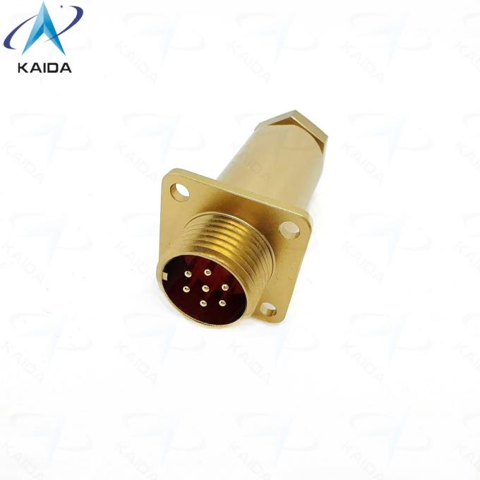 Russian Standard PC Series Connectors.PC7ZJ 7 Contacts Square Flange Receptacle.Aluminum Alloy, Chromated Finish.PC-7ZB. 1