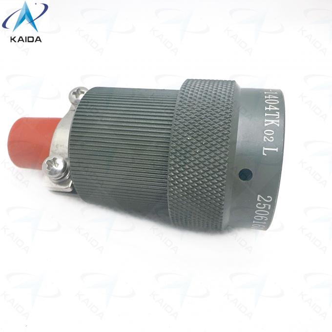 Secure and Durable Circular Electrical Connector -55C To 125C for Industrial Applications,Y50EX-1404TK02L  ,Y50EX Series Plug with Straight Cable Clamp,Olive Drab Anodized 0
