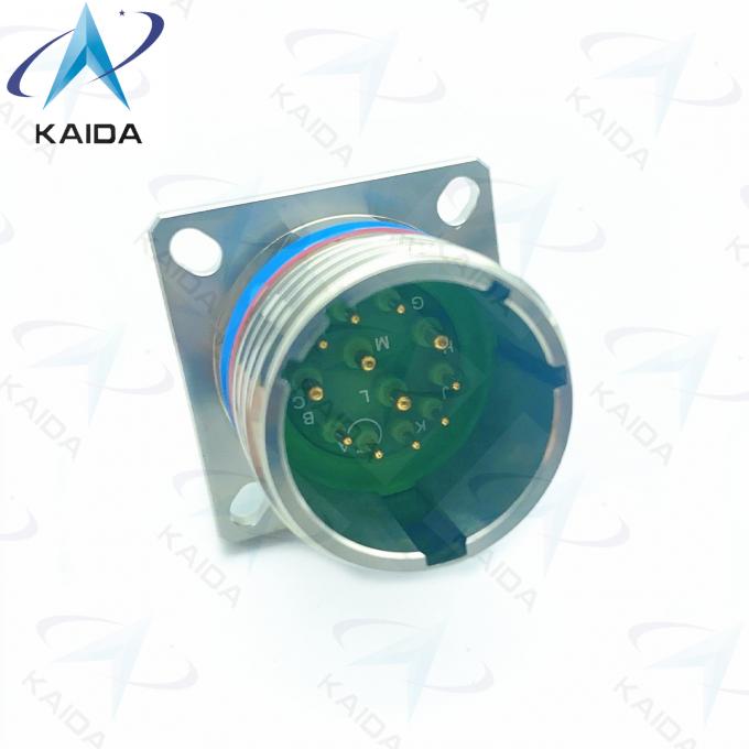 Threaded 12-Contact Gold Finish Receptacle Connector for 500V Solder Copper Alloy D38999/20KD97PN-H Stainless Steel 3