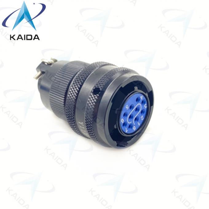 Y11X Series Black Anodized Aluminum Solder Circular Electrical Connector Plug Y11X-1210TK2 3