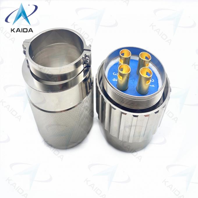 Y50DX Series Circular Electrical Connector Aluminum Electroless Nickel Plug 4 Contacts.Y50DX-D404TJ2 1
