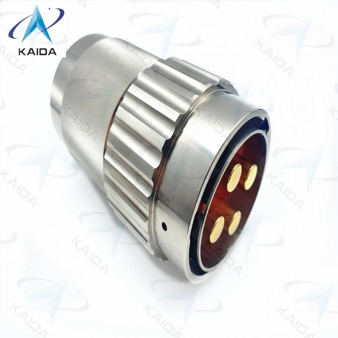 Y50DX Series Circular Electrical Connector Aluminum Electroless Nickel Plug 4 Contacts.Y50DX-D404TJ2 4