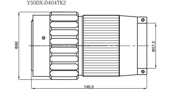 Y50DX Series Circular Electrical Connector Aluminum Olive Green Cadmium Plug 4 Contacts Y50DXD4-04TK5NL2 0