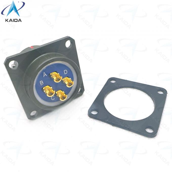 Y50EX Series Circular Electrical Connector with Olive Drab Anodized Connector Shell. Solder and hermetic by adhesive.Y50EX1404ZJ3NL 3